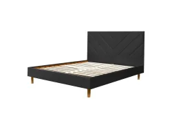 Bett BOBOCHIC ROMANE 160x200cm samt dunkelgrau