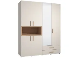 Drehtürenschrank CRUSH kaschmir 6 Türen