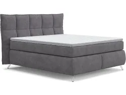 Boxspringbett SWISS HOME STYLE AGATA dunkelgrau 160x200cm halbfest / fest