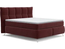 Boxspringbett SWISS HOME STYLE AGATA bordeau 160x200cm fest