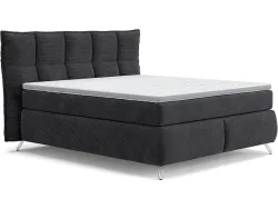 Boxspringbett SWISS HOME STYLE AGATA anthrazit 180x200cm flexibel / fest