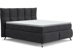 Boxspringbett SWISS HOME STYLE AGATA anthrazit 160x200cm flexibel / halbfest