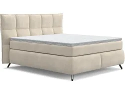 Boxspringbett SWISS HOME STYLE AGATA beige 160x200cm flexibel / halbfest