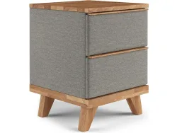 Nachttisch SWISS HOME STYLE ONYX 43x45x57cm hellgrau massives holz