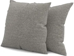 SWISS HOME STYLE Set 2 Kissen AGATA 40x40cm hellgrau