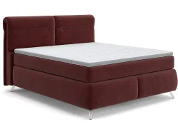 Boxspringbett SWISS HOME STYLE AMBER bordeau 160x200cm fest