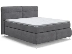 Boxspringbett SWISS HOME STYLE AMBER dunkelgrau 180x200cm halbfest