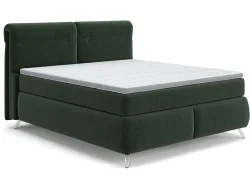 Boxspringbett SWISS HOME STYLE AMBER dunkelgrün 180x200cm flexibel / fest