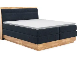 Boxspringbett SWISS HOME STYLE ONYX blau 180x200cm flexibel / halbfest