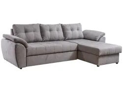 Ecksofa LISBONNE Stoff hellgrau