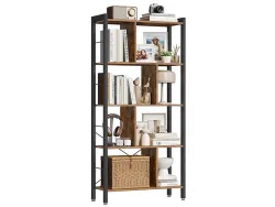 SONGMICS Regal RUSTIK 74x30x154.5cm spanplatte