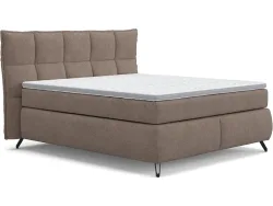 Boxspringbett SWISS HOME STYLE AGATA sand 160x200cm halbfest / fest