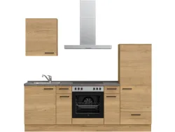 Komplette Küche MODUSET STRUCTURA CLASSIC Sierra Eiche 60x240cm