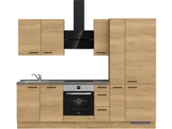 Komplette Küche MODUSET STRUCTURA PREMIUM Sierra Eiche 60x270cm