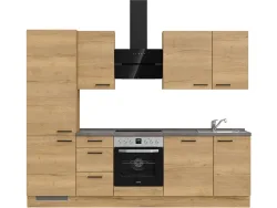 Komplette Küche MODUSET STRUCTURA PREMIUM Sierra Eiche 60x270cm