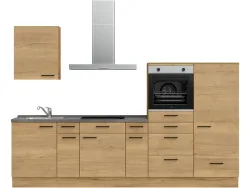 Komplette Küche MODUSET STRUCTURA CLASSIC Sierra Eiche 60x300cm