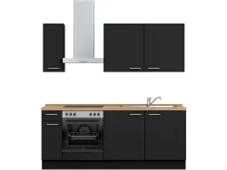 Komplette Küche MODUSET TOUCH CLASSIC Schwarz 60x210cm
