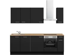 Komplette Küche MODUSET TOUCH CLASSIC Schwarz 60x240cm