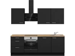 Komplette Küche MODUSET TOUCH PREMIUM Schwarz 60x240cm