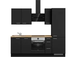Komplette Küche MODUSET TOUCH PREMIUM Schwarz 60x240cm