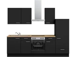 Komplette Küche MODUSET TOUCH CLASSIC Schwarz 60x270cm
