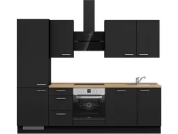 Komplette Küche MODUSET TOUCH PREMIUM Schwarz 60x270cm