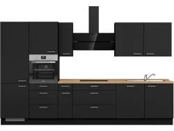 Komplette Küche MODUSET TOUCH PREMIUM Schwarz 60x360cm