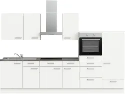 Komplette Küche MODUSET TOUCH CLASSIC Alpinweiß 60x330cm