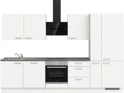 Komplette Küche MODUSET TOUCH PREMIUM Alpinweiß 60x330cm