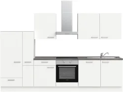 Komplette Küche MODUSET TOUCH CLASSIC Alpinweiß 60x330cm