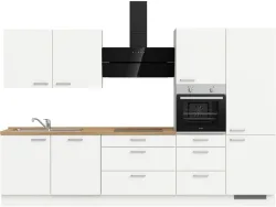 Komplette Küche MODUSET TOUCH PREMIUM Alpinweiß 60x330cm