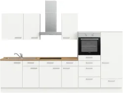 Komplette Küche MODUSET TOUCH CLASSIC Alpinweiß 60x330cm