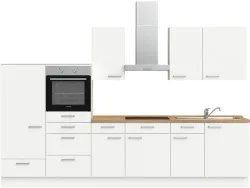 Komplette Küche MODUSET TOUCH CLASSIC Alpinweiß 60x330cm