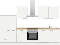 Komplette Küche MODUSET TOUCH CLASSIC Alpinweiß 60x330cm