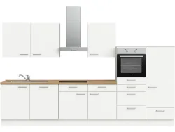 Komplette Küche MODUSET TOUCH CLASSIC Alpinweiß 60x360cm