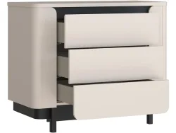 Kommode VODOL 3 Schubladen 44.8x95.6x77.9cm sand dekor