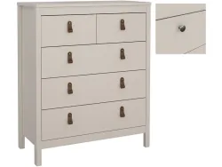 Kommode MADRID 5 Schubladen 38.4x82.3x98.9cm kaschmir matt