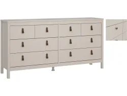Kommode MADRID 8 Schubladen 38.4x159.6x79.7cm kaschmir matt