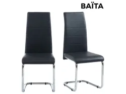 BAÏTA Set mit 2 Stühlen MARA Polyester schwarz