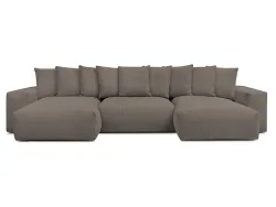 Wohnlandschaft BOBOCHIC VOLTAIRE Cord-Stoff taupe
