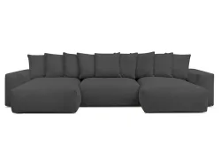 Wohnlandschaft BOBOCHIC VOLTAIRE Cord-Stoff dunkelgrau