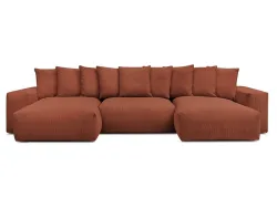 Wohnlandschaft BOBOCHIC VOLTAIRE Cord-Stoff orange