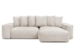 Ecksofa BOBOCHIC VOLTAIRE Cord-Stoff beige