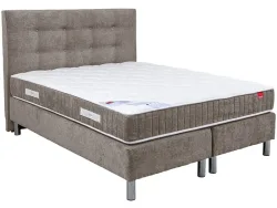 Boxspringbett EPEDA COURCHEVEL taupe 180x200cm fest