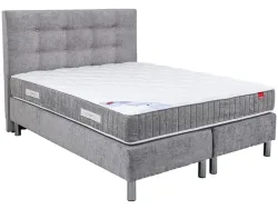 Boxspringbett EPEDA COURCHEVEL hellgrau 160x200cm fest