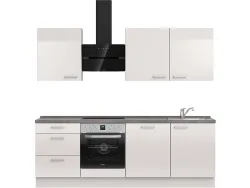 Komplette Küche MODUSET FLASH PREMIUM Seidengrau 60x240cm