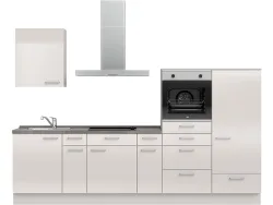 Komplette Küche MODUSET FLASH CLASSIC Seidengrau 60x300cm