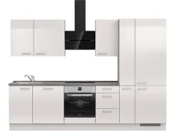Komplette Küche MODUSET FLASH PREMIUM Seidengrau 60x300cm