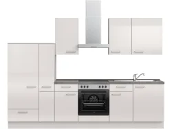 Komplette Küche MODUSET FLASH CLASSIC Seidengrau 60x300cm