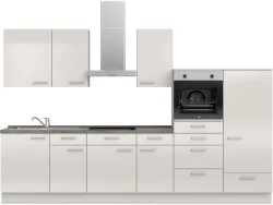 Komplette Küche MODUSET FLASH CLASSIC Seidengrau 60x330cm